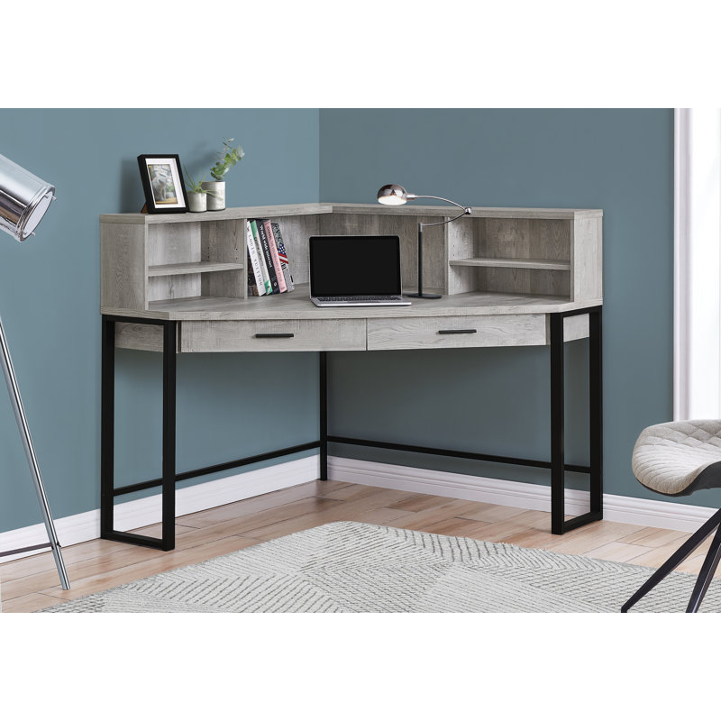 Gracie Oaks Funderburg Corner Desk with Hutch & Reviews Wayfair